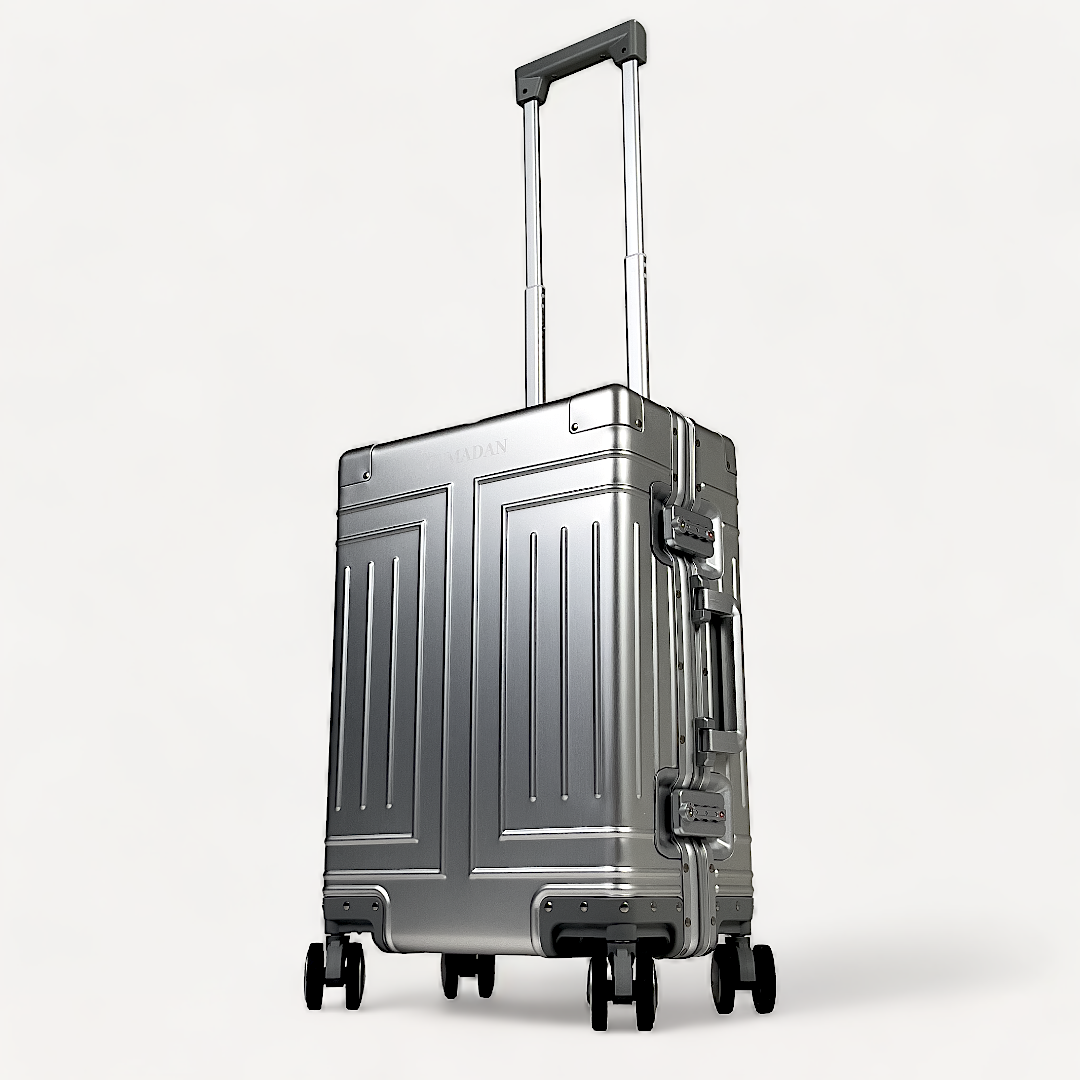 Premium Aluminum Luggage, luxury aluminum luggage, Aluminum Carry-On Baggage | The Carry On Silver Luggage | Zumadan